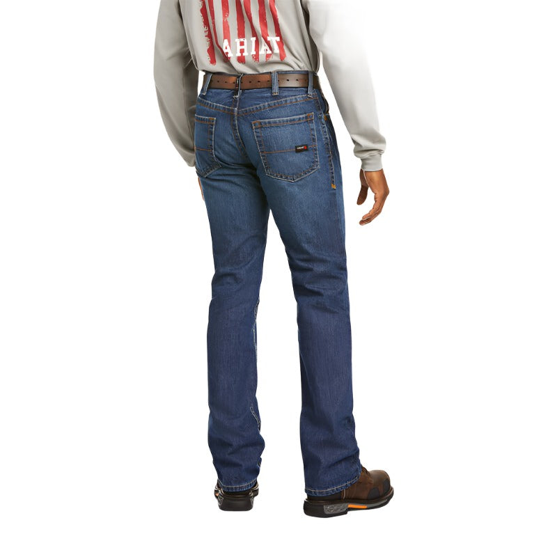 Ariat FR M4 Relaxed Basic Boot Cut Style Jean Back View.