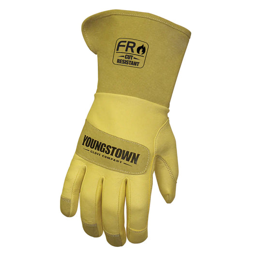 Youngstown FR Leather Utility Wide-Cuff Working Handgloves - 12-3275-60- DISCONTINUED