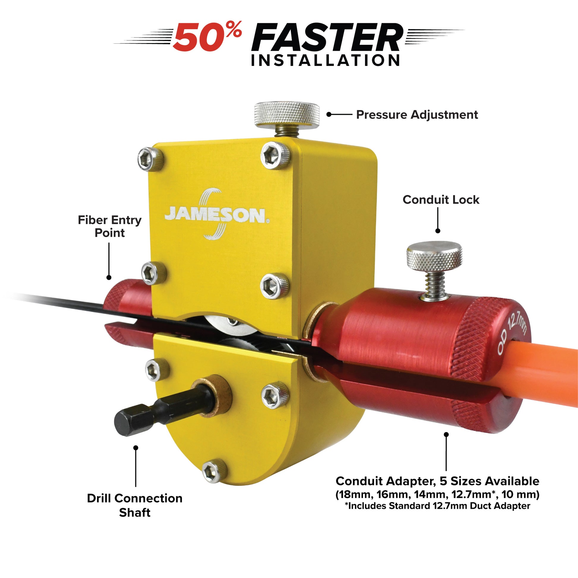 Jameson Flat Drop Fiber Driver Kit 18-FFP1