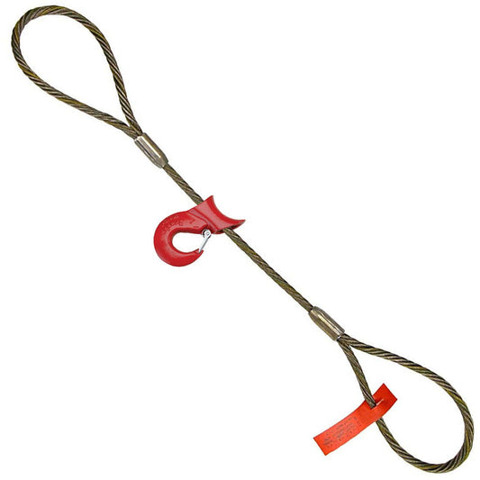 J.L. Matthews 6' Wire Rope Sling W/Sliding Choker  - 1EE-08X06-A350