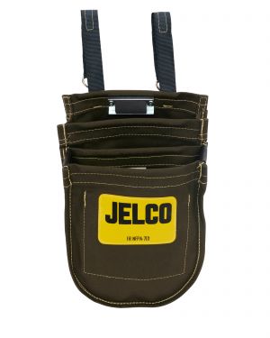 JELCO FR Triple Bolt Bag Linemans Leather Pouch - 84513