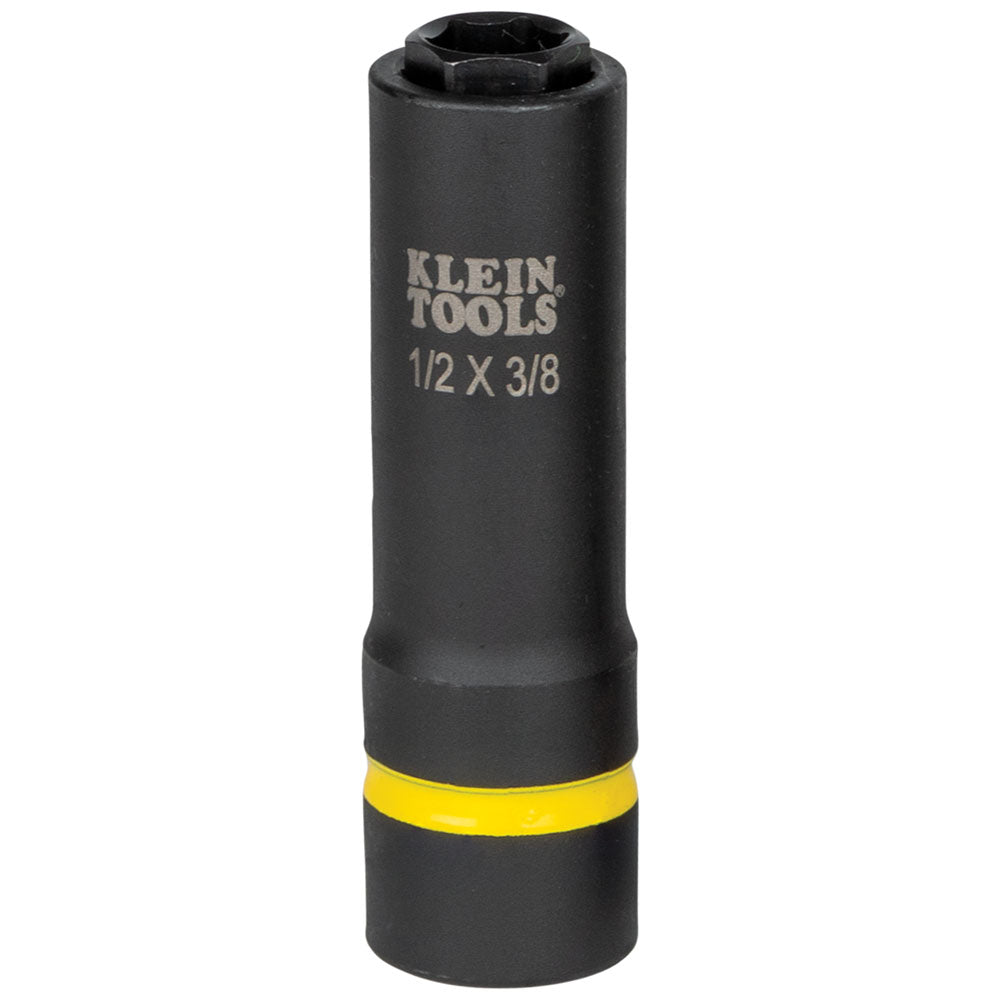 Klein 2-in-1 Impact Socket Set, 6 Pieces, 6 point -  1/2 x 3/8-Inch