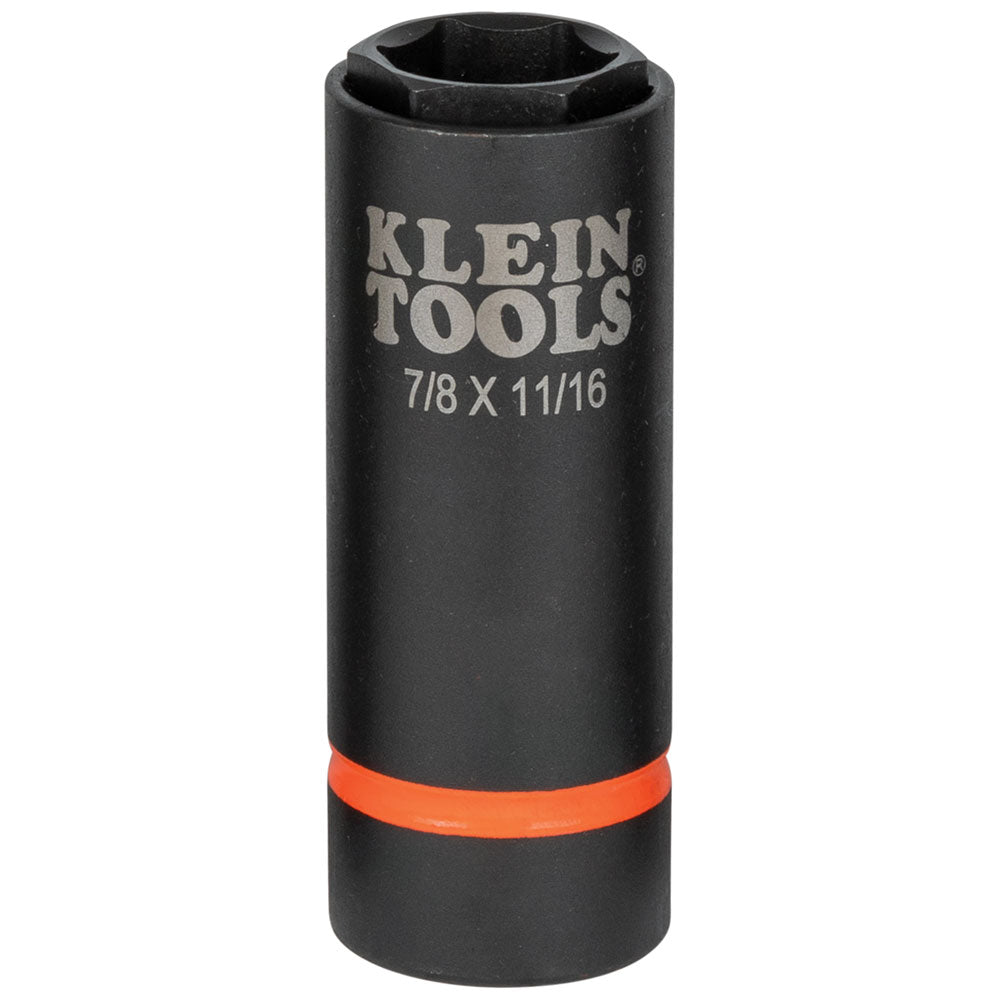 Klein 2-in-1 Impact Socket Set, 6 Pieces, 6 point - 7/8 x11/16-Inch