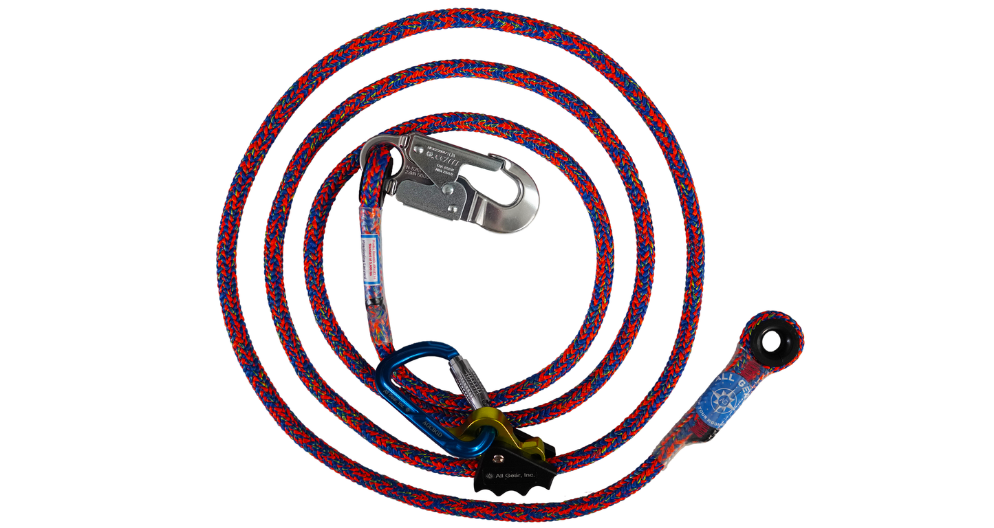 All Gear Positioning Lanyard With Bazooka Rope Grab - AGPL1610BOY-RG