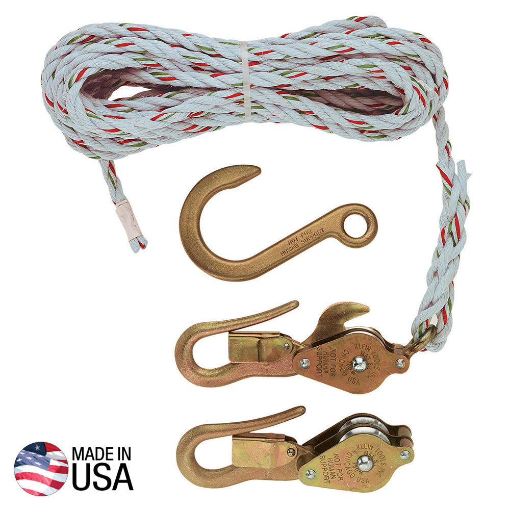 Klein Spliced Guarded Block & Tackle W/ 258 Hook - H1802-30SR