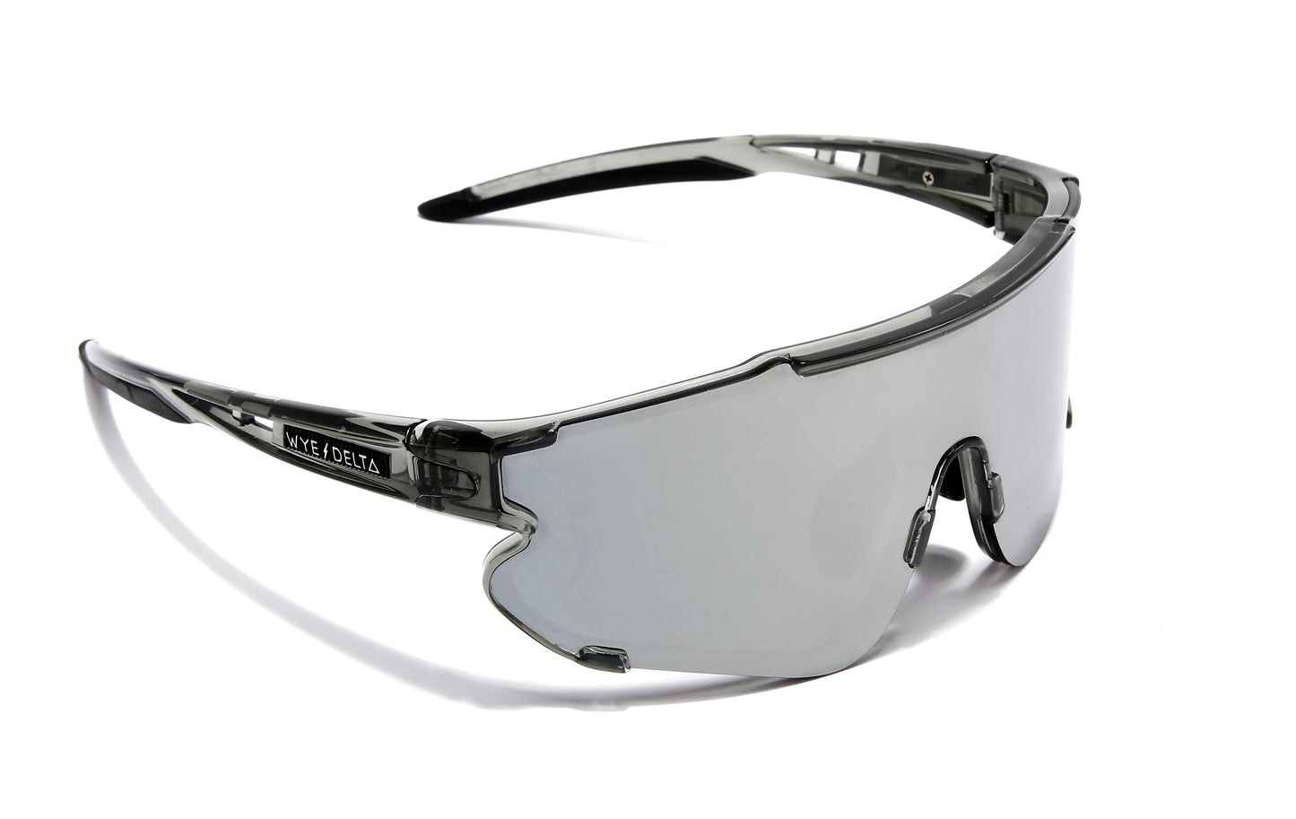 Wye Delta HiViz Transparent Grey Mirror Polarized Lens Sunglasses