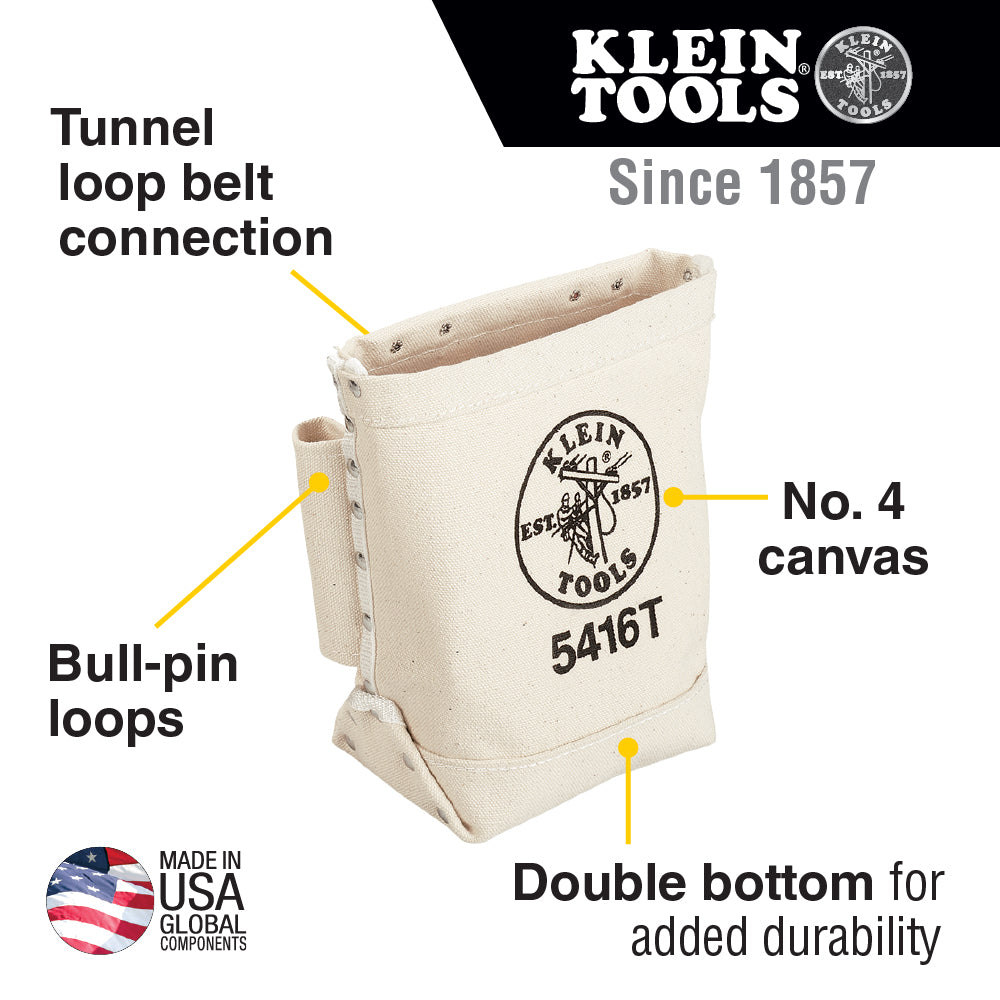 Klein Bull and Pin Bolt Bag Tunnel Loop Canvas Tool Bag-5416T