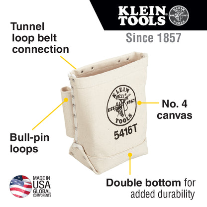 Klein Bull and Pin Bolt Bag Tunnel Loop Canvas Tool Bag-5416T