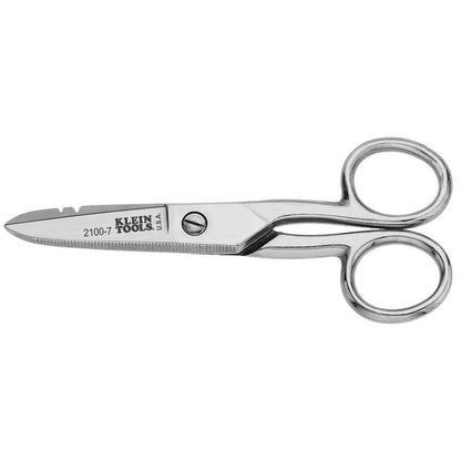 Klein Electrician's Scissors Nickel Plated Wire Clippers- 2100-7 Coaxial Cable Klein Tools 