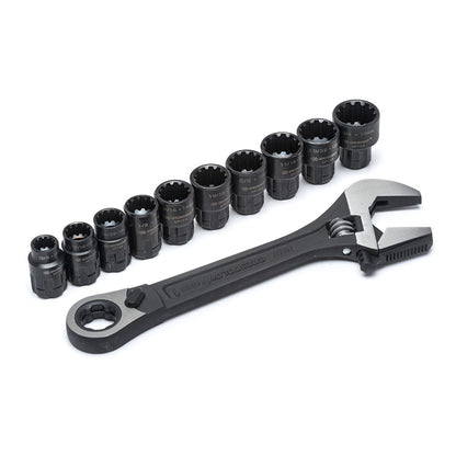 Crescent Pass - Thru Adjustable Wrench Set w/Spline Sockets - CPTAW8 - J.L. Matthews Co., Inc.