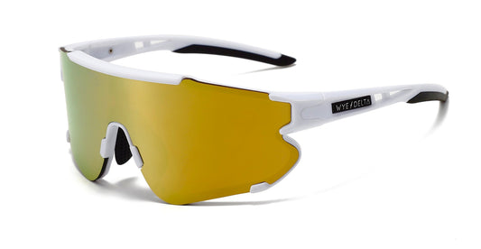 Wye Delta Z87+ HiViz White Gold Mirror Polarized Safety Goggles