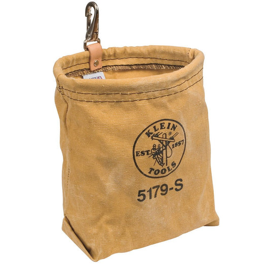 Klein Water-Repellant Tool Pouch Canvas Bag W/Snap Clip - 5179S