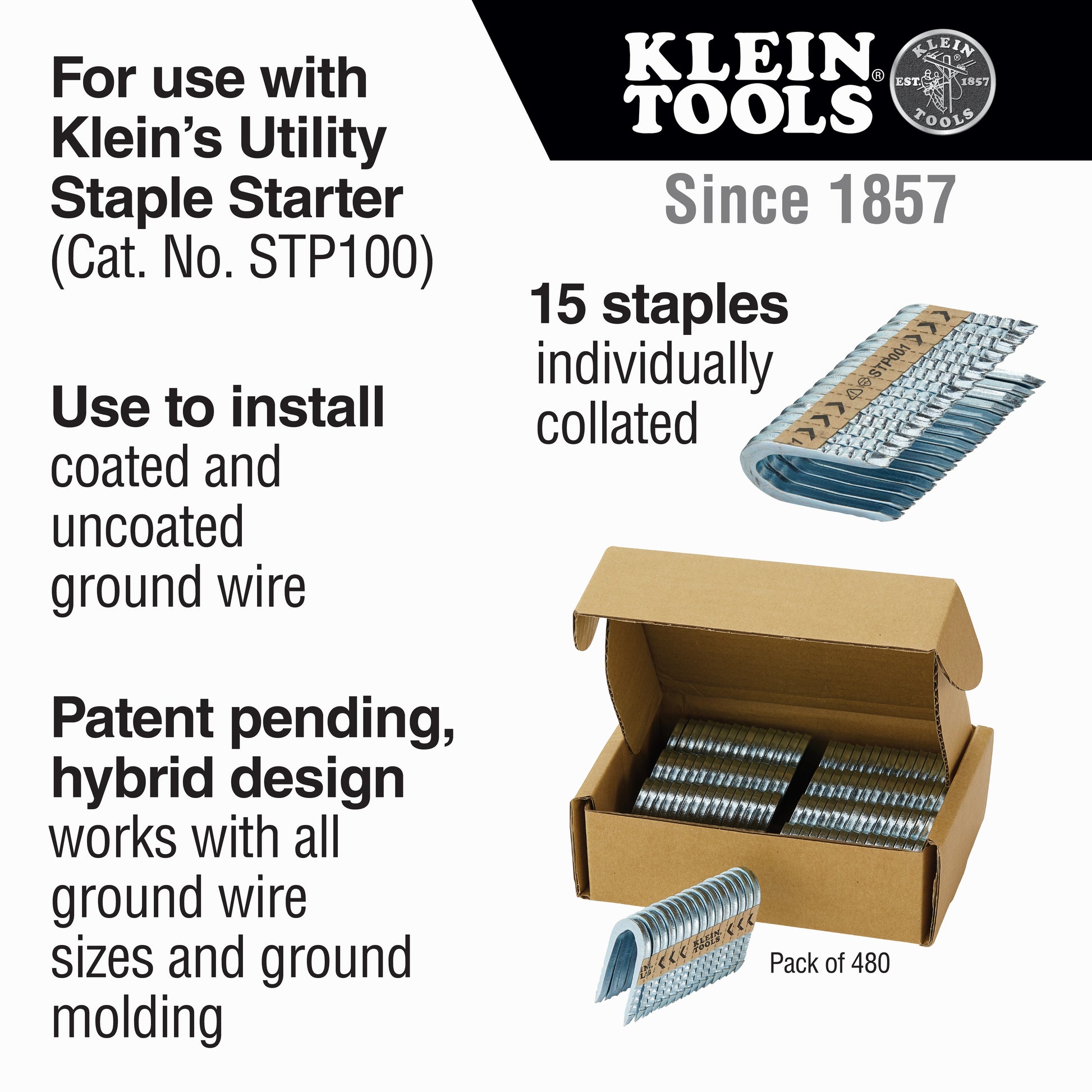 Klein Collated Utility Staple Heavy-duty Ground Staples - STP001