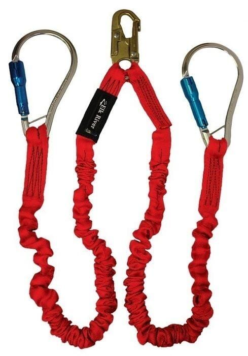 Elk River Twin Leg Lanyard 6', Aluminum, Large, Carabiner 