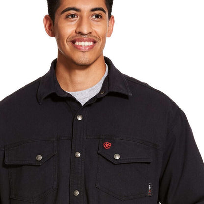 Ariat FR Rig Shirt Jacket Ultimate Stretch Work Shirt - Black