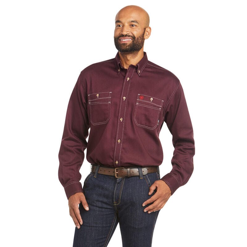 Ariat FR Vented Work Shirt Clothing Ariat Large Malbec 