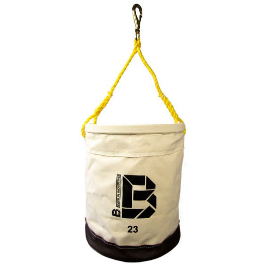 Bashlin Tool Bucket w/Leather Bottom Bucket Storage Tool Bag - 23