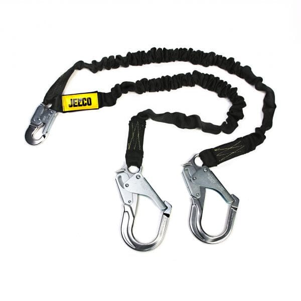 Jelco Twin Leg 6' Arc Flash Lanyard w/Aluminum Rebar Hook - 54486 Lanyards Jelco 