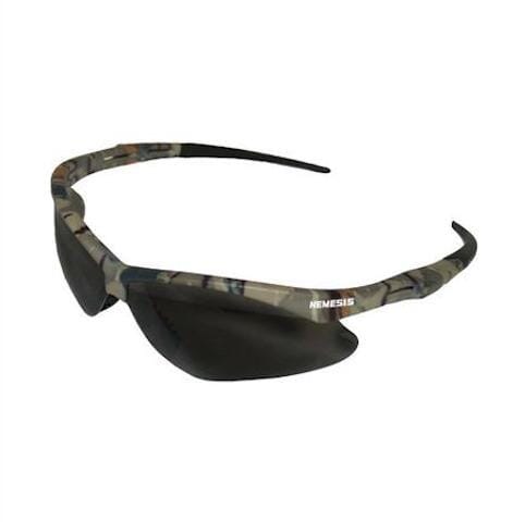 Nemesis Safety Glasses Camo Frame w/Smoke & Anti-Fog Lens 