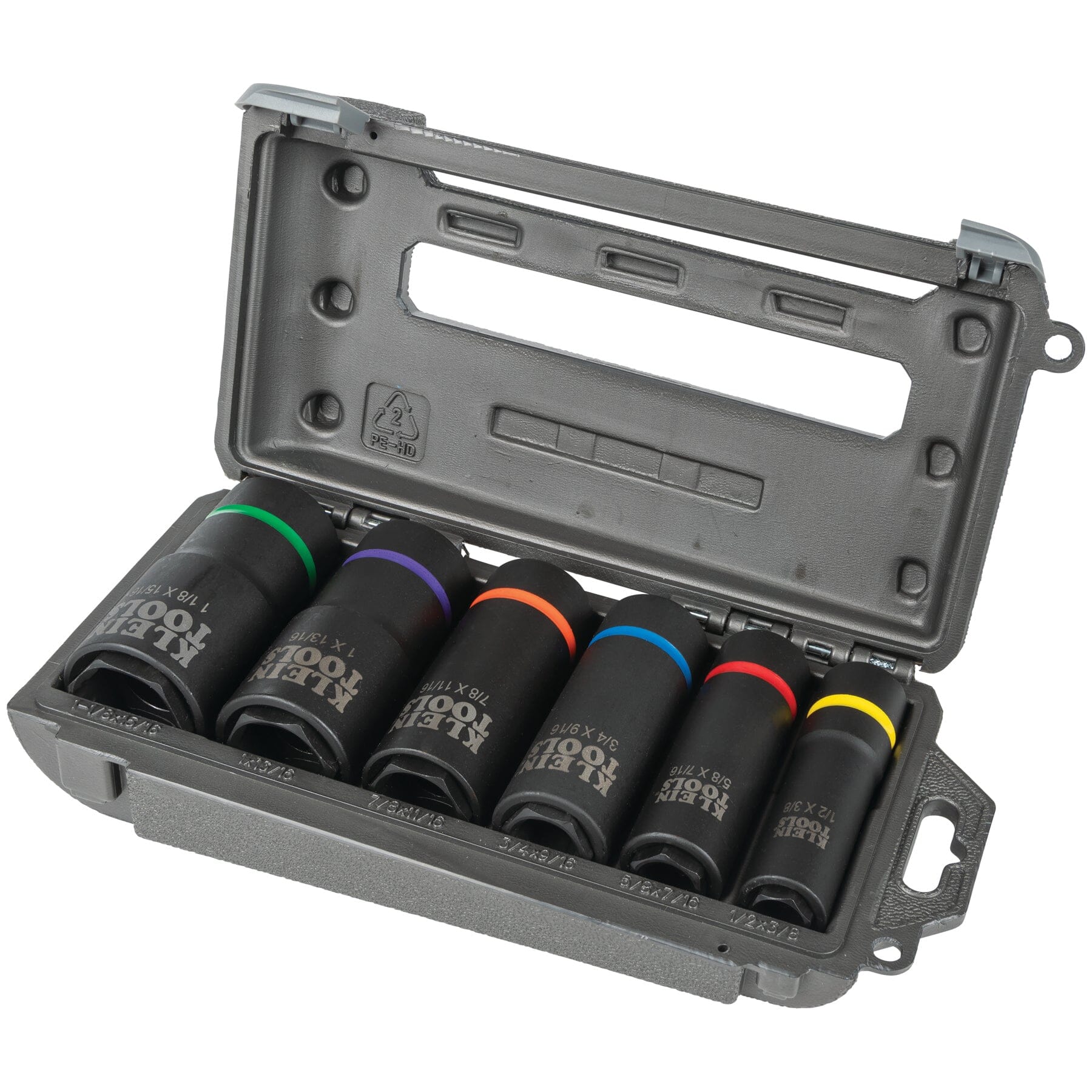 Klein 2-in-1 Impact Socket Set, 6 Pieces, 6 point - 66060