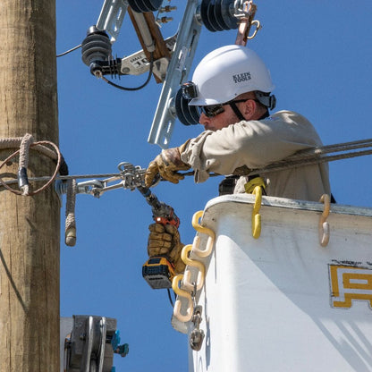 Lineman using Slotted Impact Socket at work