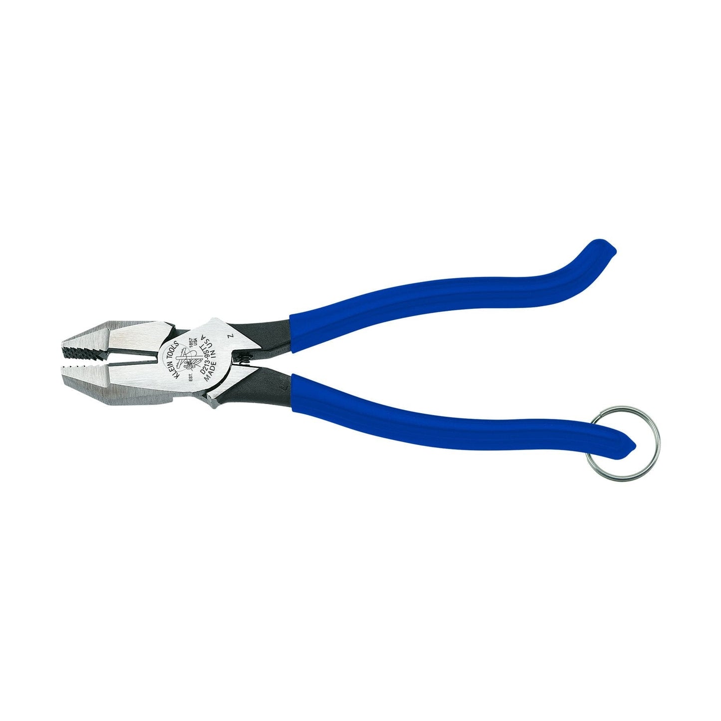 Klein High-Leverage Ironworker's Work Pliers 9" with Tether Ring - D213-9STT 