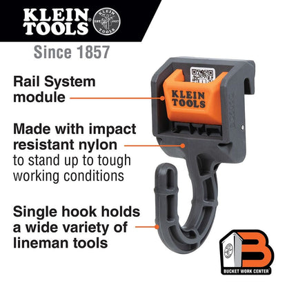 Open Hook Module, Rail System- BC505C Buckets Klein Tools 