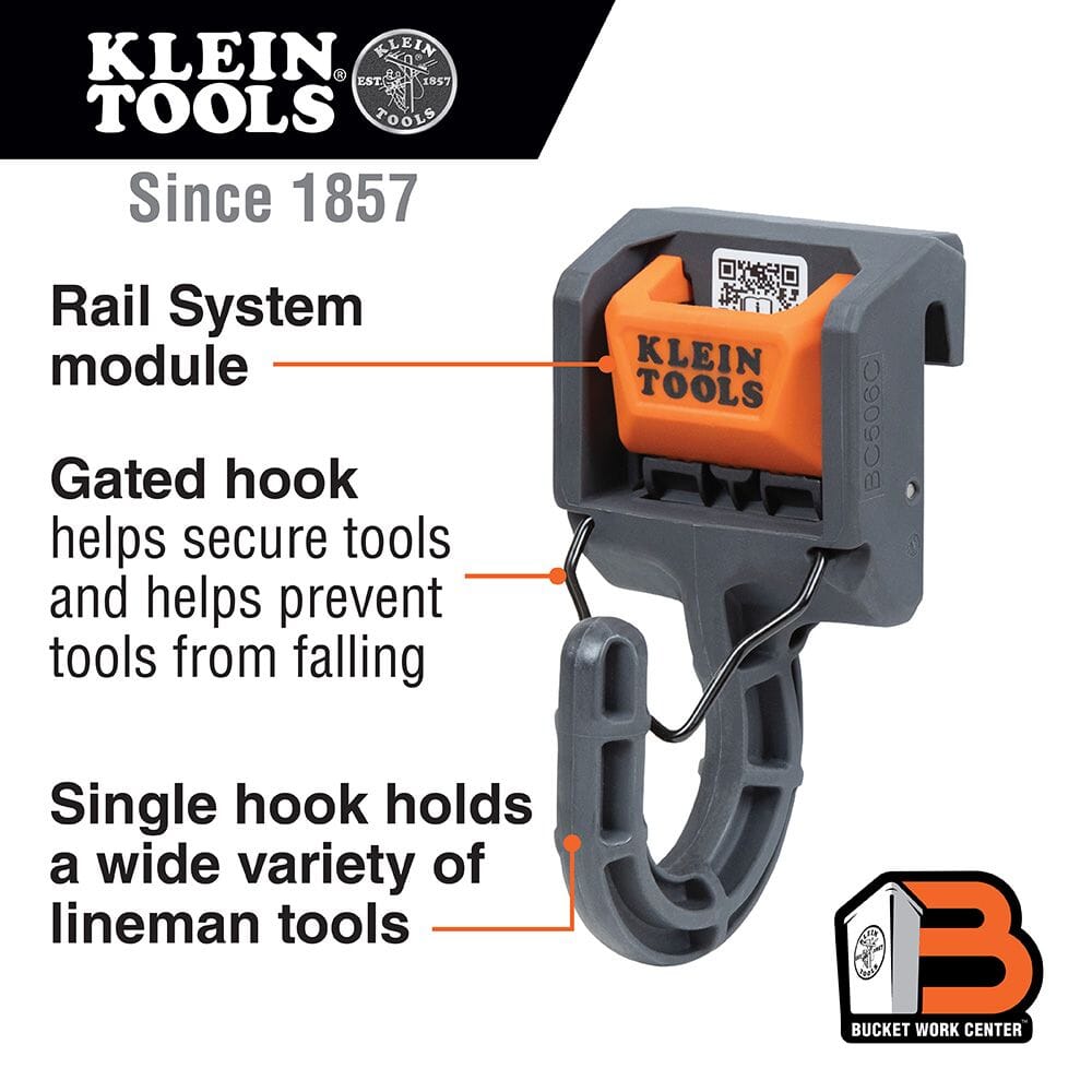 Klein Tools Closed Hook Module, Rail System- BC506C Buckets Klein Tools 