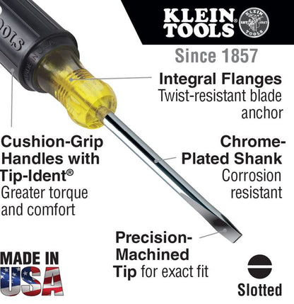 Klein 5/16-Inch Cabinet Tip Screwdriver 1-1/2-Inch - 600-1 Screwdrivers Klein Tools 