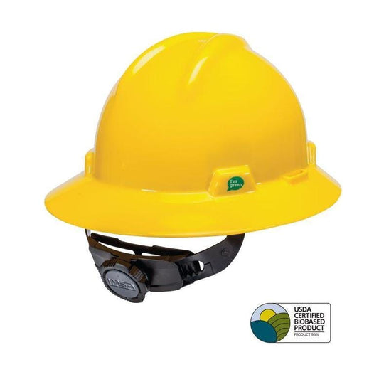 MSA - Full Brim Hard Hat with Ratchet Suspension - Colors - J.L. Matthews Co., Inc.